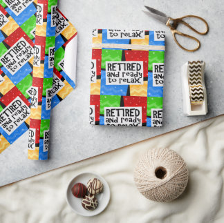 Papier Cadeau Retraité et prêt à se détendre, Drôle retraite
