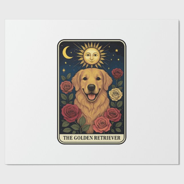 Papier Cadeau Retriever doré (Plat)