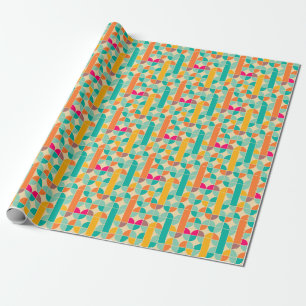 Papier Cadeau Retro Abstrait : Design intemporel sans fil.