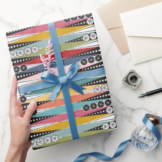 Papier Cadeau Retro âge atomique jacquet (Cadeaux)