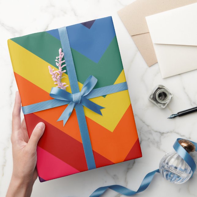 Papier Cadeau Retro Arc-en-ciel Totalement stupéfiant Papier de  (Cadeaux)