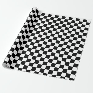 Papier Cadeau Retro Chess Checker Motif des années 1960
