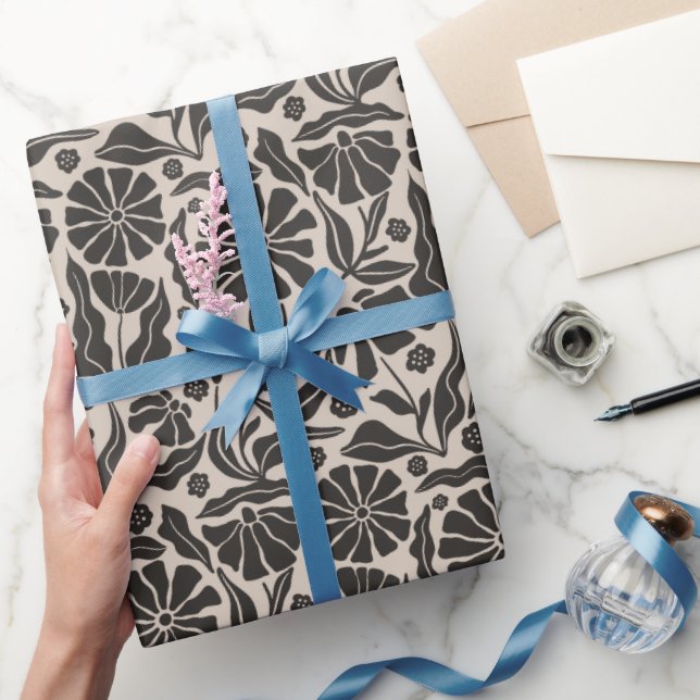 Papier Cadeau Retro Dark Daisy (Cadeaux)
