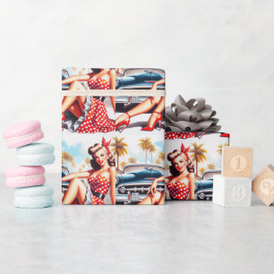 Papier Cadeau Retro Girl Classic Pin Up