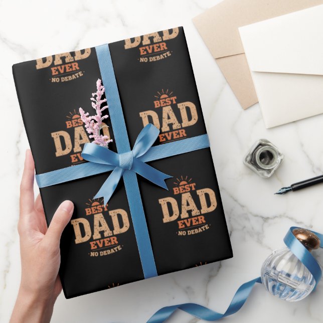 Papier Cadeau Rétro Meilleur Papa du Monde (Cadeaux)