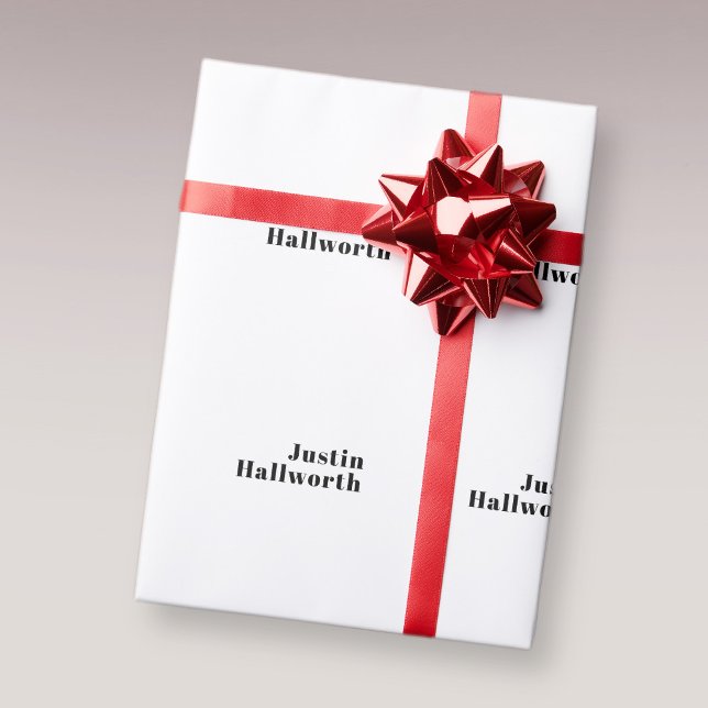 Papier Cadeau Rétro Moderne Nom minimum ou Modèle d'entreprise (Créateur téléchargé)