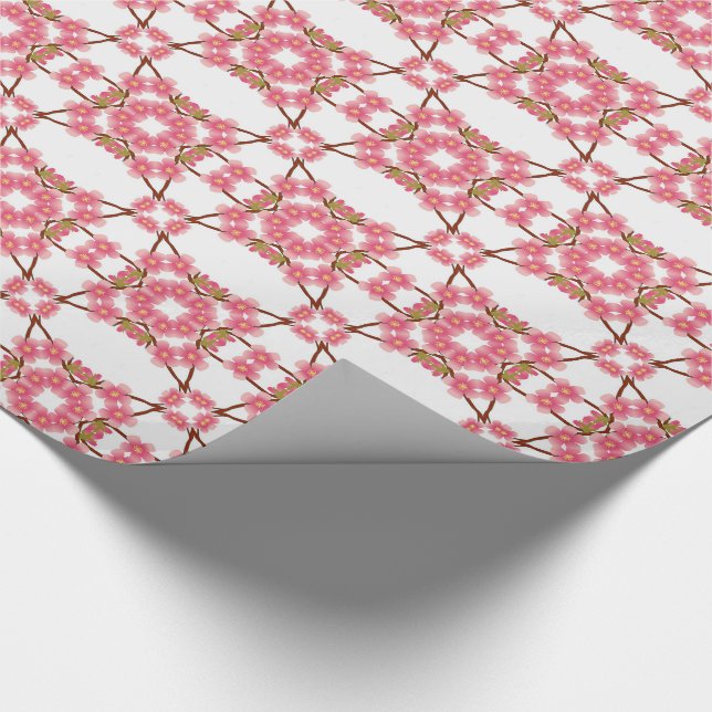 Papier Cadeau rétro motif floral (Coin)