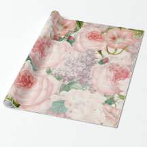 Rétro motif Painterly de ressort de fleur de lilas