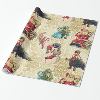 Papier Cadeau Rétro Noël