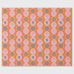 Papier cadeau Retro Palm Springs Circles géométriq