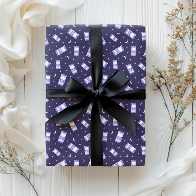 Papier Cadeau Retro Pastel Arcade Moon Et Étoiles (Créateur téléchargé)