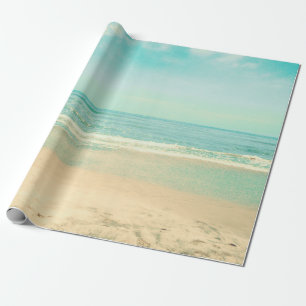 Papier Cadeau Retro Pastel Beachbeach, arrière - plan, été, vint