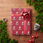 Papier Cadeau Retro Père Noël sur Deep Red Christmas Motif<br><div class="desc">Offrez à vos cadeaux de vacances une touche nostalgique avec notre Retro Père Noël sur Deep Red Christmas Motif Wrapping Paper! Doté d'une charmante décoration rétro du Père Noël sur un riche arrière - plan rouge profond, ce papier d'emballage festif ajoute une atmosphère vintage et chaleureuse à vos cadeaux. Parfait...</div>