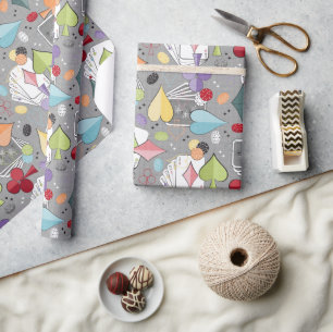 Papier Cadeau Retro Poker