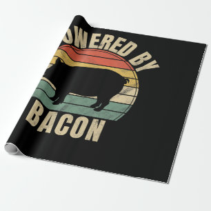 Papier Cadeau Rétro Vintage Powered by Bacon BBQ   BBQ