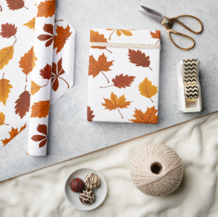Papier Cadeau Rêve de conte de fées automnal Forêt d'automne et