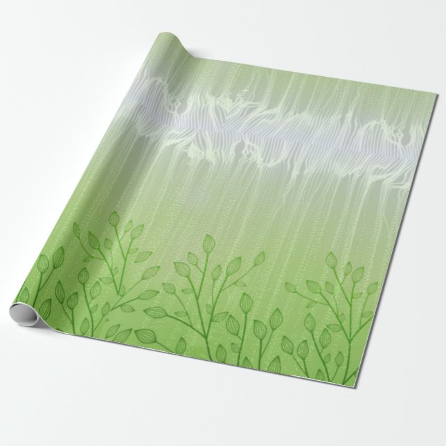 Papier cadeau rêve vert pour l'eau (Déroulé)