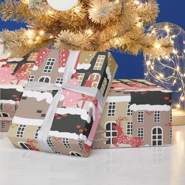 Papier Cadeau Réveillon de Noël moderne (Vacances)
