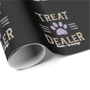 Papier Cadeau Revendeur de friandises pour chiens Design humouri