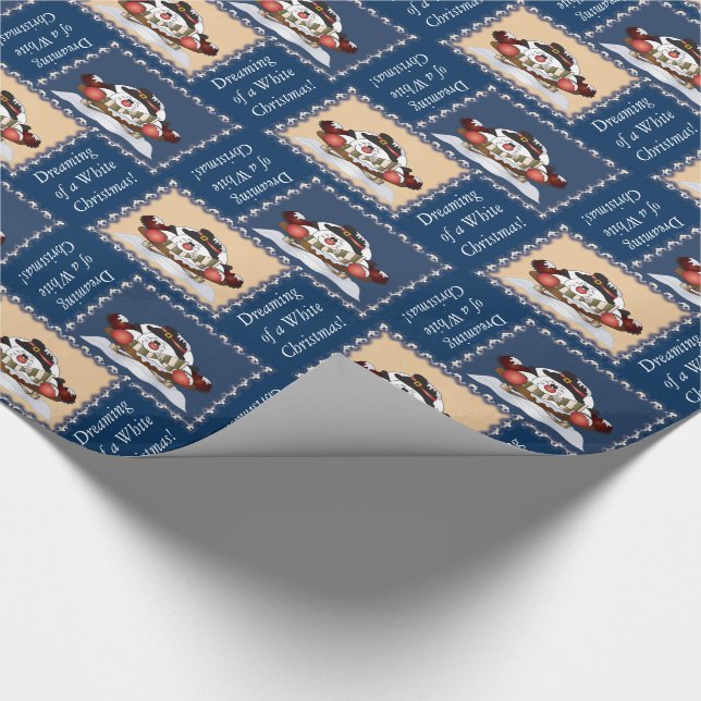 Papier Cadeau Rêver d'un Noël blanc (Coin)
