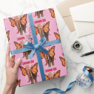 Papier Cadeau Rêver Gros Comme Un Inspirationnel Éléphant