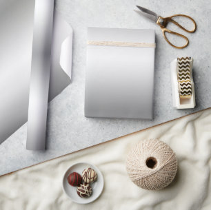 Papier Cadeau Revêtement métallique Silver Moderne Glamor Modèle