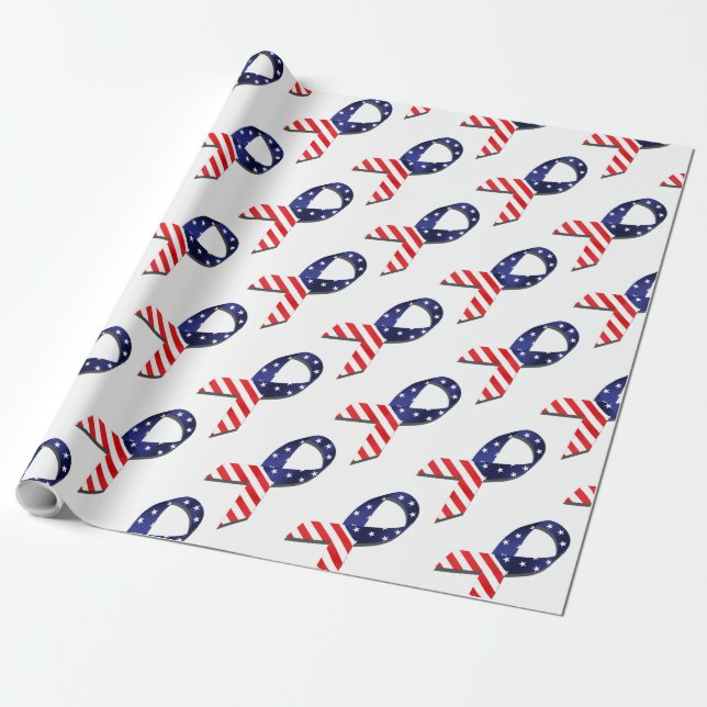 Papier Cadeau Ribbon USA (Déroulé)
