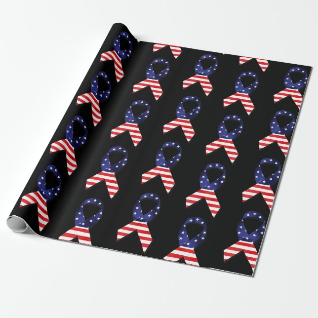 Papier Cadeau Ribbon USA (Déroulé)