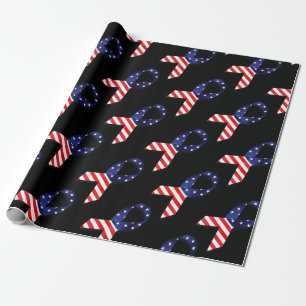 Papier Cadeau Ribbon USA