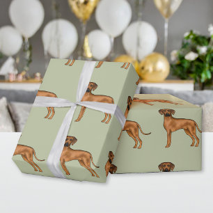 Papier Cadeau Ridgelback de Rhodésie Motif de Chien Lion d'Afriq