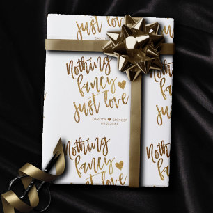 Papier Cadeau Rien De Fancy Juste Amour   Micro Mariage Gold Hea