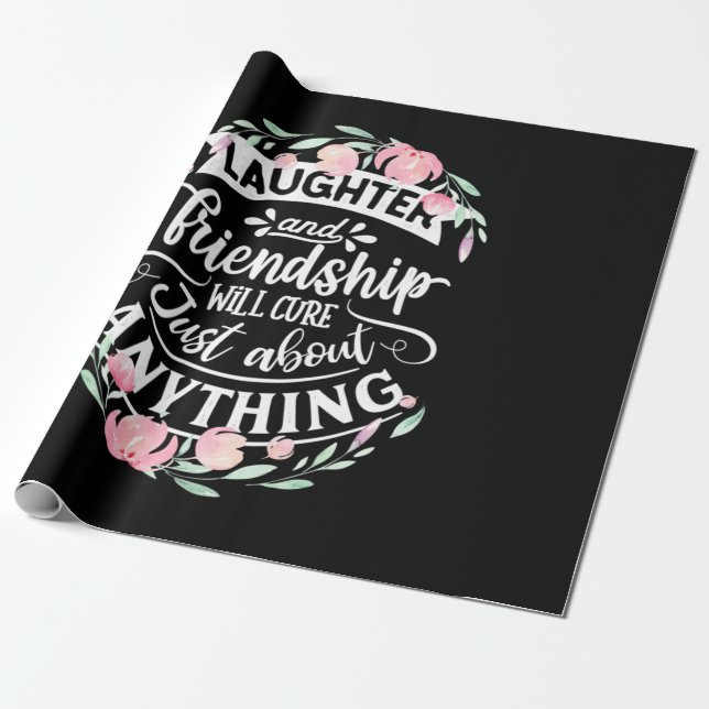 Papier Cadeau Rires Et Amitié (Déroulé)