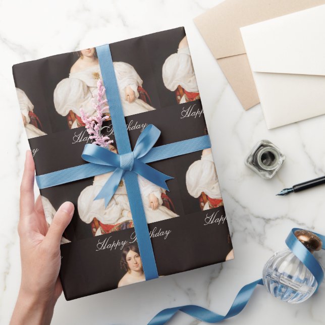 Papier Cadeau Robe blanche de Louise Mayer Joyeux Anniversaire (Cadeaux)