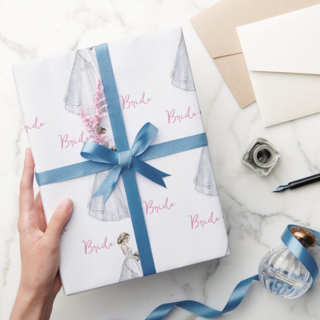 Papier Cadeau Robe de mariée pour la fête de mariage  (Cadeaux)
