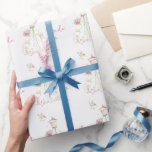 Papier Cadeau Robe Mariage Fête des mariées<br><div class="desc">Fête des mariées design avec une robe Mariage avec bouquet de fleurs</div>