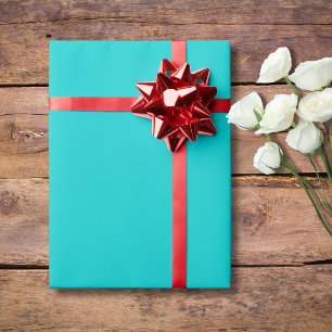 Papier Cadeau Robin Oeuf Bleu Couleur solide Classique Éléga