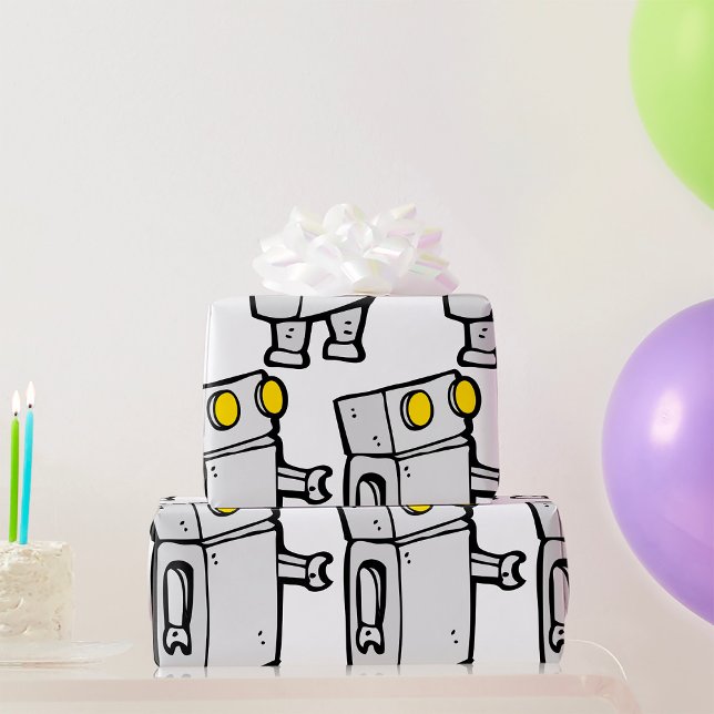 Papier Cadeau Robot de base (Créateur téléchargé)