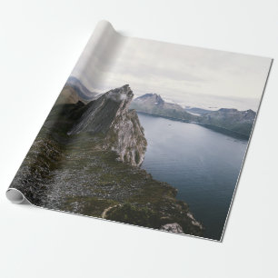 PAPIER CADEAU ROCHERS GRIS PRÈS DU LAC