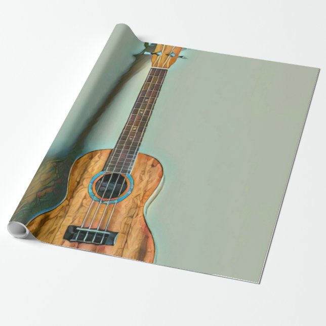 Papier Cadeau Rock guitar player (Déroulé)