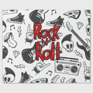 Papier Cadeau Rock N Roll pour toujours