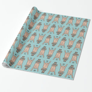 Papier Cadeau ROCK ON custom color wrapper paper
