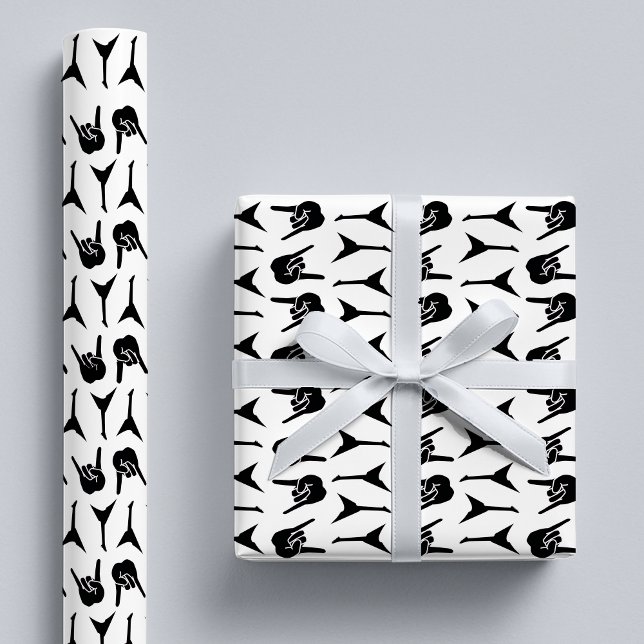 Papier Cadeau Rock & Roll de Guitare Heavy Metal (Créateur téléchargé)