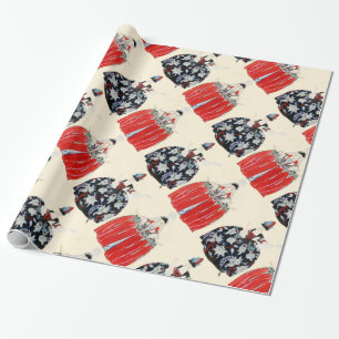 PAPIER CADEAU ROCOCO LADIES ART DÉCO MODE COSTUME DESIGNER