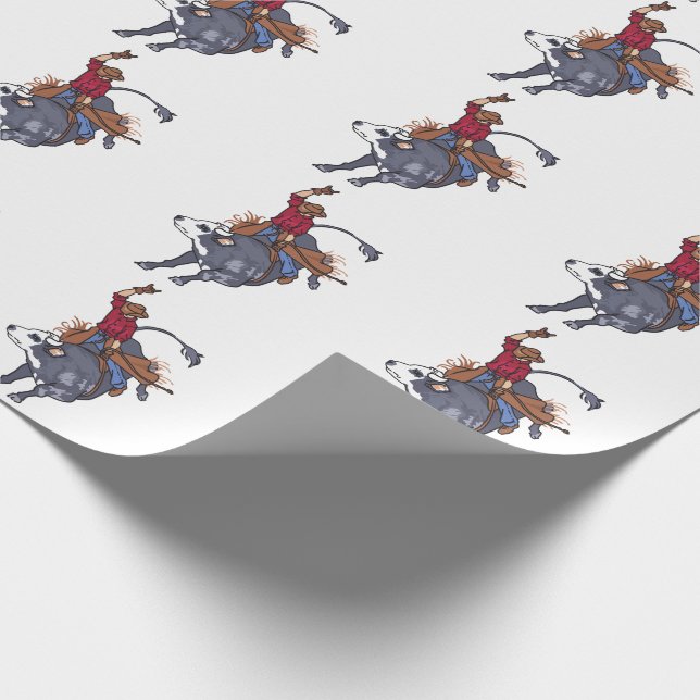 Papier Cadeau Rodeo Bull Rider (Coin)