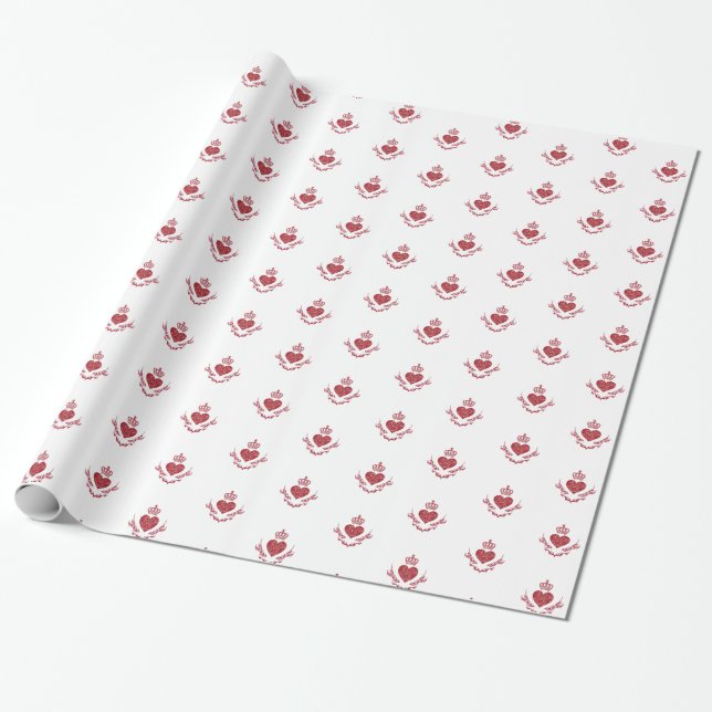 Papier Cadeau Roi de coeur (Déroulé)