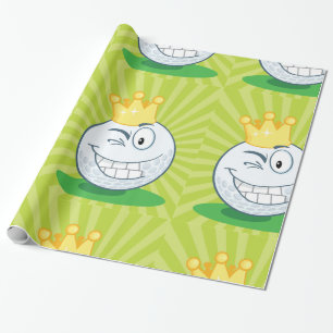 Papier Cadeau Roi Drôle de Balle de Golf Roi du Golf