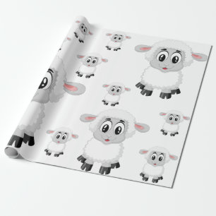 Papier Cadeau rôle de cadeau avec des brebis