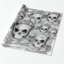 Rôle de Paquet, Rouleau 76cm x 180 cm crâne