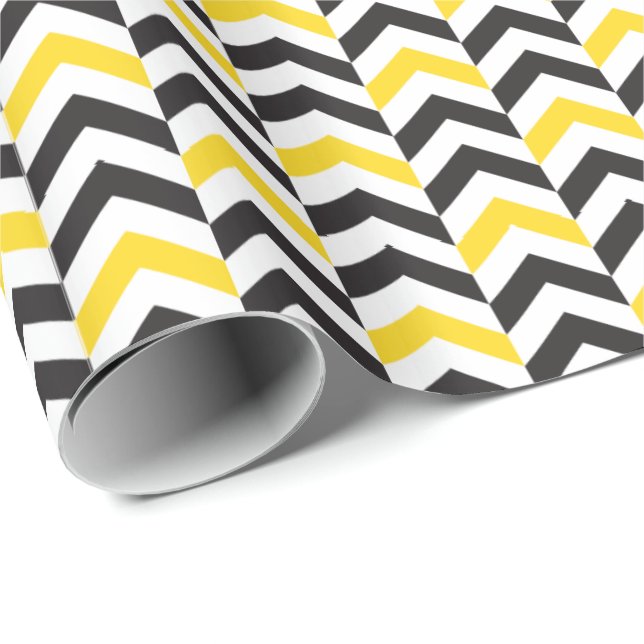 Papier Cadeau Rôle pour cadeau Chevron Triangles BY (Coin rond)
