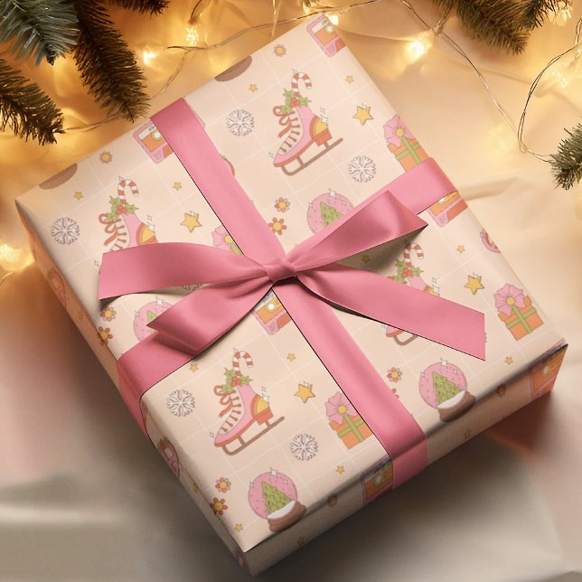 Papier Cadeau Rollerskates de Noël Super (Créateur téléchargé)